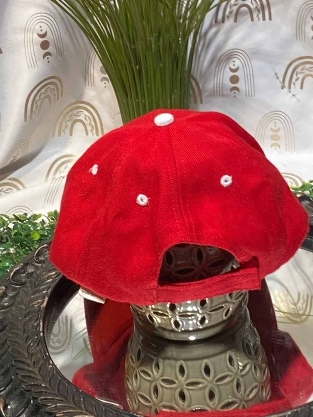 NY Embroidered Red Kids Baseball Cap